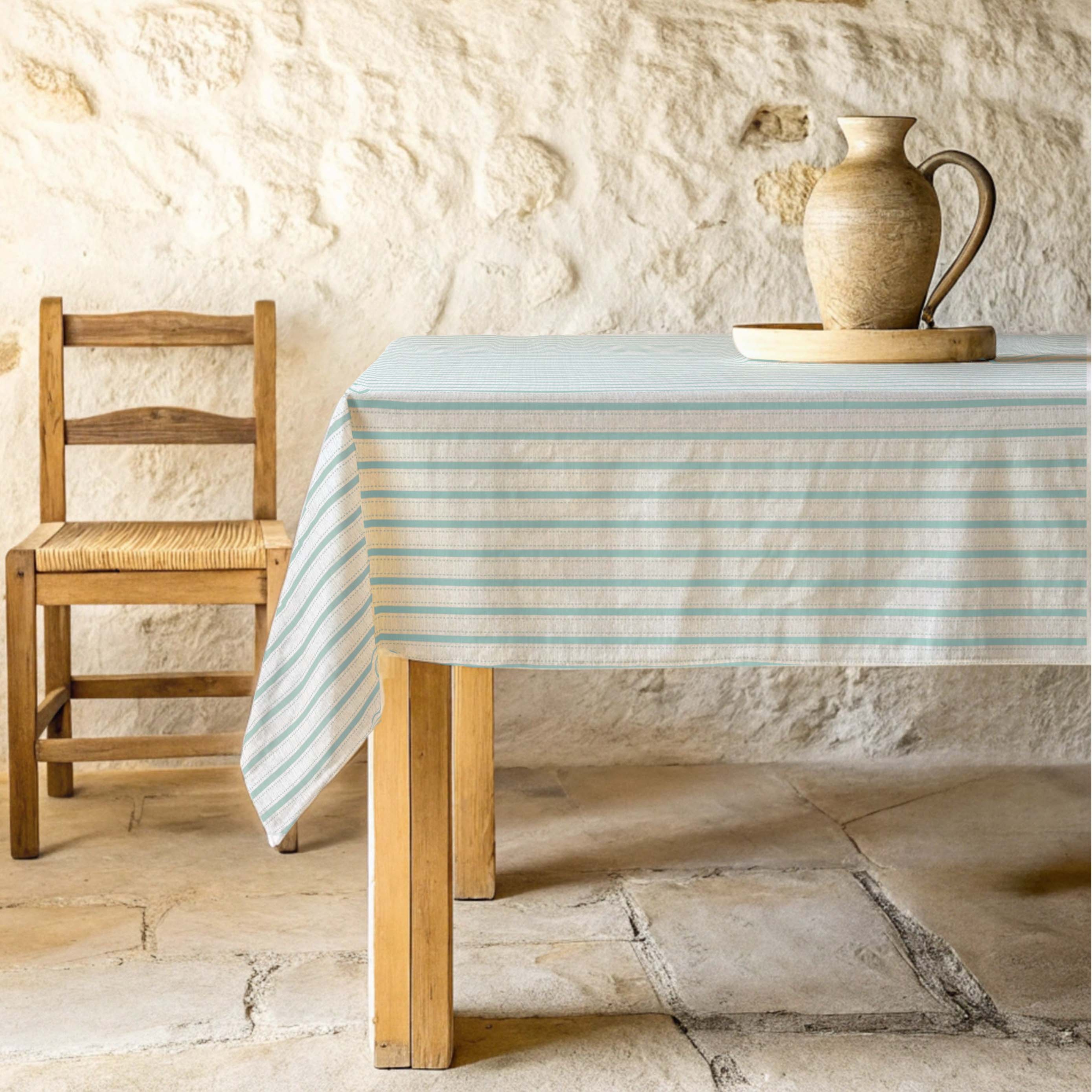 Mantel Antimanchas ALMANZOR TURQUESA